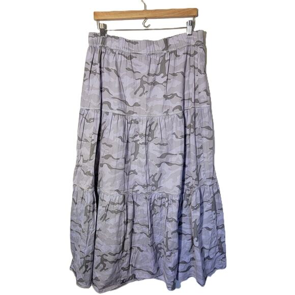 Boston Proper Women's Maxi Skirt Size Large Gray and Lilac - Picture 2 of 13